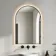 Rory Matt Black Arched Backlit Illuminated LED Mirror 750x500mm