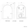 Rory Matt Black Arched Backlit Illuminated LED Mirror 750x500mm