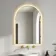 Rory Brushed Brass Arched Backlit Illuminated LED Mirror 750x500mm
