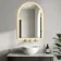 Rory Brushed Brass Arched Backlit Illuminated LED Mirror 750x500mm