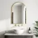 Rory Brushed Brass Arched Backlit Illuminated LED Mirror 750x500mm
