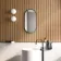 Adele Pill Matt Black Backlit Illuminated LED Mirror 800x400mm