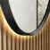 Adele Pill Matt Black Backlit Illuminated LED Mirror 800x400mm