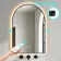 Rory Matt Black Arched Backlit Illuminated LED Mirror With BLUETOOTH Speaker 750x500mm