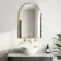 Rory Brushed Brass Arched Backlit Illuminated LED Mirror With BLUETOOTH Speaker 750x500mm