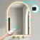 Rory Brushed Brass Arched Backlit Illuminated LED Mirror With BLUETOOTH Speaker 750x500mm