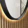 Adele Pill Matt Black Backlit Illuminated LED Mirror With BLUETOOTH Speaker 800x400mm