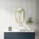 Adele Pill Brushed Brass Backlit Illuminated LED Mirror With BLUETOOTH Speaker 800x400mm