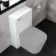 Avon & Trent Gloss White Slimline Back To Wall Toilet Unit 500mm