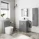 Avon & Trent Stone Grey Slimline Back To Wall Toilet Unit 500mm