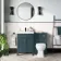 Inky Blue Slimline Back To Wall Toilet Unit 500mm