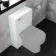 Mersey Gloss White Slimline Back To Wall Toilet Unit 500mm