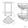 Ivy Brushed Brass Double Corner Shower Basket