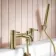 Trent Brushed Brass Basin & Shower Bath Mixer Tap Set