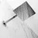 Galway Premium Chrome Square Thermostatic Bath Filler Shower Set - 200mm Head & Hand Shower