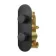 Ballina Premium Matt Black Round Thermostatic Shower Set - 200mm Head