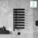 Palermo Electric Matt Black Designer Heated Towel Rail 800x450mm