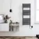 Santorini Electric Anthracite Flat Panel Heated Towel Rail 1200x450mm