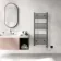 Barcelona Electric Anthracite Straight Heated Towel Rail 1200x500mm