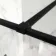 Munich Matt Black Grid 8mm Wet Room Shower Glass 1000mm & 250mm Return Panel