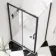 Hamburg Matt Black Easy Clean 8mm Sliding Shower Enclosure 1000x800mm - Easy Fix
