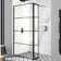 Munich Matt Black Grid 8mm Wet Room Shower Glass 900mm & 250mm Pivotal Return Panel