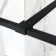 Munich Matt Black Grid 8mm Wet Room Shower Glass 1000mm & 250mm Pivotal Return Panel
