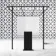 Munich Matt Black Grid 8mm Walk Through Wet Room Shower Glass Panel 1200mm