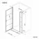 Toulon Matt Black Easy Clean 6mm Pivot Shower Door 1200mm