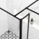 Munich Matt Black Framed 8mm Walk In Shower Enclosure 900mm & 800mm Glass with Pivotal Return Panel