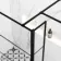 Munich Matt Black Grid 8mm Walk In Shower Enclosure 1100mm & 900mm Glass with Pivotal Return Panel