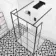 Munich Matt Black Grid 8mm Walk Through Wet Room Shower Glass Panel 1100mm & 250mm Return Panel