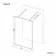 Munich Matt Black Framed 8mm Walk Through Wet Room Shower Glass Panel 1100mm