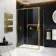 Hamburg Brushed Brass Easy Clean 8mm Sliding Shower Enclosure 1200x900mm - Easy Fix