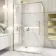 Helsinki Brushed Brass Premium Easy Clean 8mm Hinged Shower Enclosure 1200x800mm