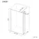 Munich Brushed Brass Framed 8mm Wet Room Shower Glass 800mm & 250mm Pivotal Return Panel