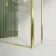 Munich Brushed Brass Framed 8mm Wet Room Shower Glass 1200mm & 250mm Pivotal Return Panel