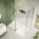 Munich Brushed Brass Framed 8mm Walk In Shower Enclosure 800mm & 800mm Glass with Return Panel