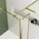 Munich Brushed Brass Framed 8mm Walk In Shower Enclosure 1200mm & 900mm Glass with Return Panel