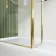 Munich Brushed Brass Framed 8mm Walk In Shower Enclosure 1200mm & 900mm Glass with Return Panel
