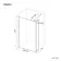Munich Fluted Effect Matt Black Framed 8mm Wet Room Shower Glass 700mm & 250mm Pivotal Return Panel