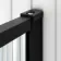 Munich Fluted Effect Matt Black Framed 8mm Wet Room Shower Glass 1100mm & 250mm Pivotal Return Panel