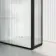 Munich Fluted Effect Matt Black Framed 8mm Wet Room Shower Glass 1100mm & 250mm Pivotal Return Panel