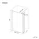 Munich Fluted Effect Matt Black Framed 8mm Wet Room Shower Glass 1100mm & 250mm Pivotal Return Panel
