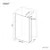 Munich Fluted Effect Brushed Brass 8mm Wet Room Shower Glass 700mm & 250mm Pivotal Return Panel