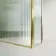 Munich Fluted Effect Brushed Brass 8mm Wet Room Shower Glass 1000mm & 250mm Pivotal Return Panel