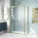 London Brushed Brass 6mm Sliding Shower Enclosure 1100x700mm
