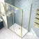 London Brushed Brass 6mm Sliding Shower Enclosure 1100x700mm