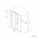 London Brushed Brass 6mm Sliding Shower Enclosure 1400x800mm