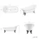 Highbury 1700mm Roll Top Slipper Bath - Black Ball Feet